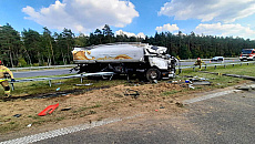 Wypadek cysterny na S7. Droga została odblokowana